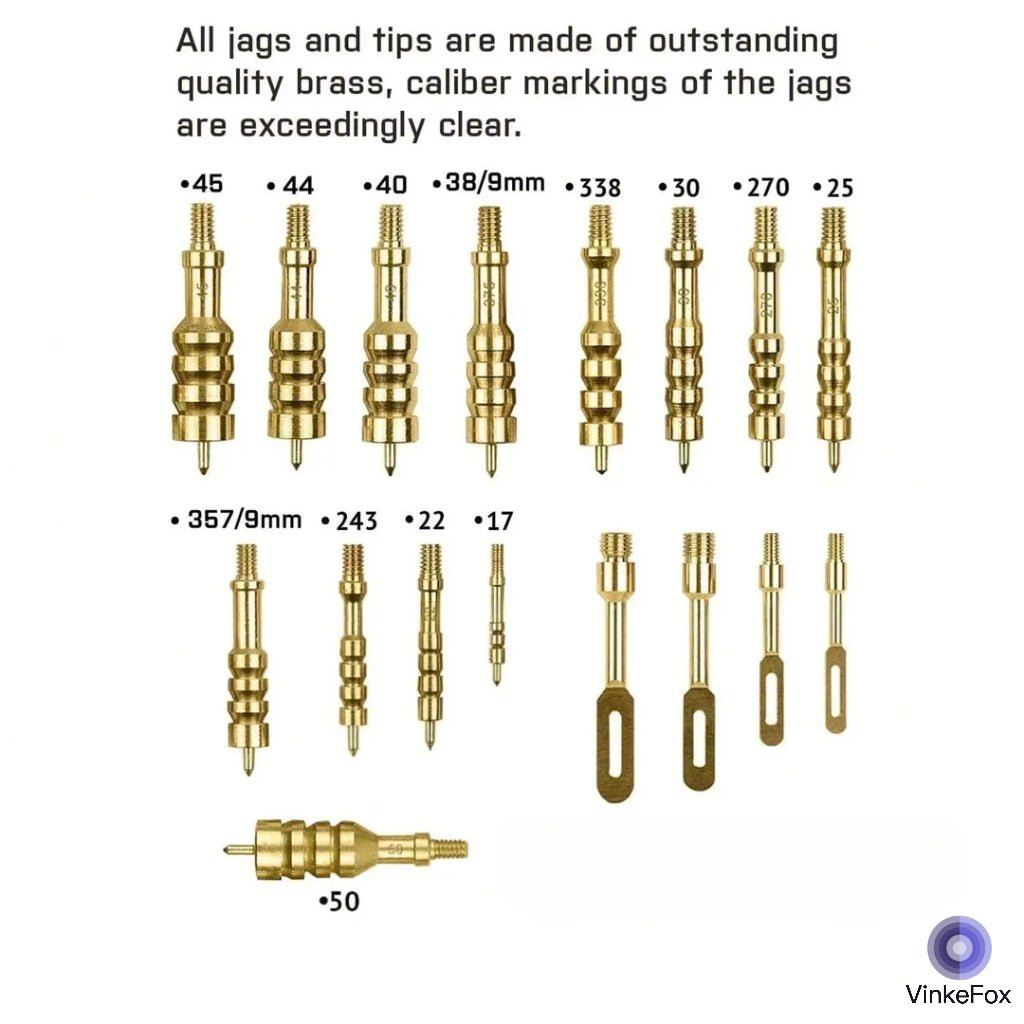 VinkeFox Universal Gun Cleaning Kit for All Guns Brass Jags & Loops - VinkeFox