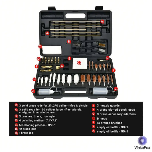 VinkeFox Universal Gun Cleaning Kit for All Guns Brass Jags & Loops - VinkeFox