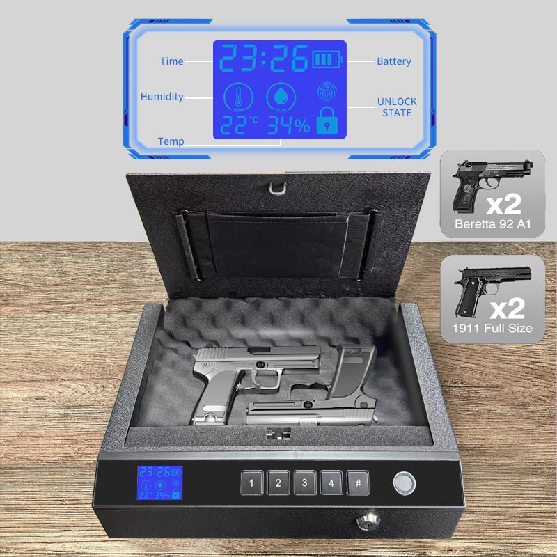 Portable Biometric Gun Safe Box - FoxVinke