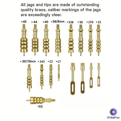 VinkeFox Universal Gun Cleaning Kit for All Guns Brass Jags & Loops - VinkeFox